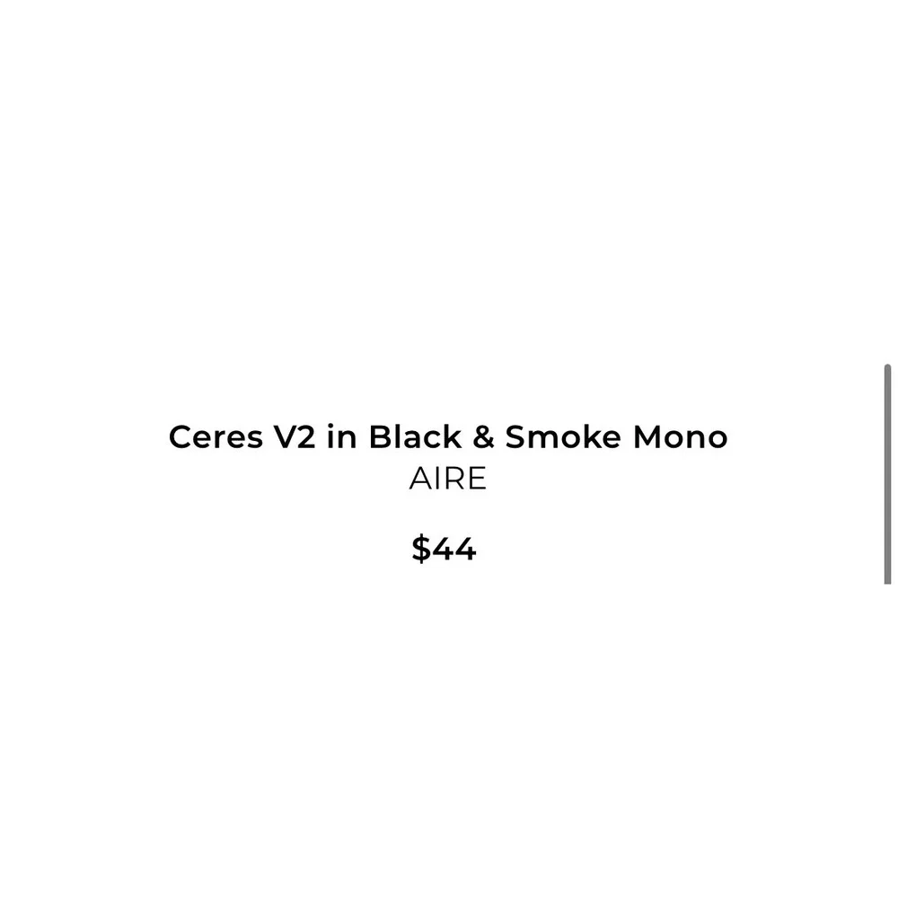 AIRE Ceres V2 Black Rectangle Sunglasses Smoke Mono Lens AIR2122526 S